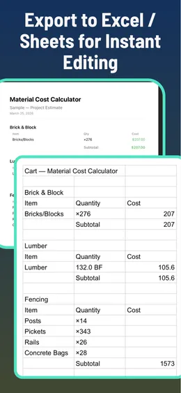 Export to Excel and Google Sheets