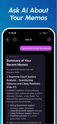 VoiceDraft iOS AI memo assistant